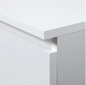 Comodă AKORD K140 albă, 138 cm, 8 sertare, albă, 138x40x99 cm - Img 4
