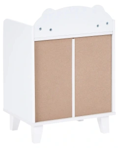 Noptiera pentru copii MIMILI, 2 sertare, 56 cm, alba, MDF si lemn de pin, design scandinav - Img 5
