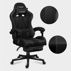 Scaun de gaming, HUZARO Force 4.7, Carbon Mesh, Suport Picioare, Functia Seat Rest, Negru - Img 4