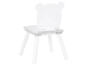 Set masa cu 2 scaune pentru copii MIMILI, alb si gri, MDF si lemn de pin, design scandinav - Img 3