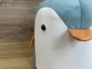 Taburet pentru copii, 28x25cm, maxim 50kg, model pinguin albastru - Img 4