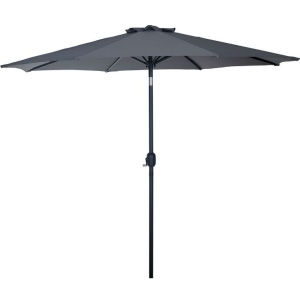 Umbrela terasa gradina, Sersimo Santorini, cu manivela si inclinare, rotunda 270cm, Gri - Img 1
