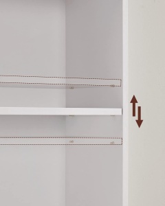 VASAGLE Biblioteca 6 rafturi, in stil scandinav, rafturi ajustabile, PAL, 60x24x179 cm, alb - Img 2