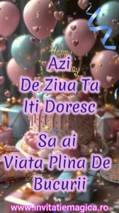 Felicitare Video cu tematica pentru FETE cod FELF18