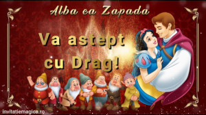 Invitatie Alba ca Zapada si cei sapte pitici cod AZ06 - Img 3