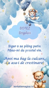 Invitatie Video Botez tematica pentru Baieti cod BTP53