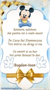 Invitatie Video Botez tematica pentru Baieti cod BTP63
