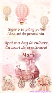 Invitatie Video Botez tematica pentru Fete cod BTP13