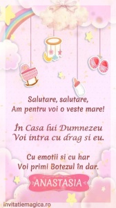 Invitatie Video Botez tematica pentru Fete cod BTP23