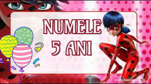 Invitatie Video Miraculous Buburuza si Motan Noir cod MIR02 - Img 2