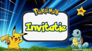 Invitatie video pentru copii cu tematica Pokemon, Pikachu cod PO04