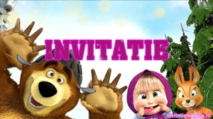 Invitatie video personalizata cu tematica Masha si Ursul cod MU02