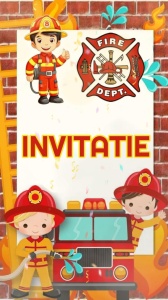 Invitatie video personalizata cu tematica POMPIERI cod POMP06
