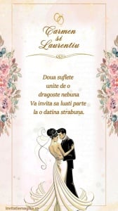 Invitatie video personalizata pentru Nunta cod NUN55