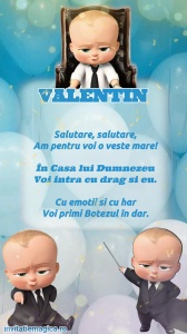Invitatie Video Botez tematica BABY BOSS pentru Baieti cod BOSS08