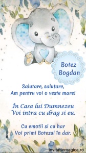 Invitatie Video Botez tematica pentru Baieti cod BTP54