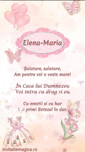 Invitatie Video Botez tematica pentru Fete cod BTP34