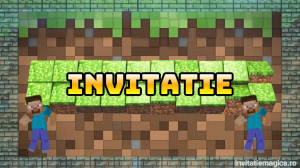 Invitatie video cu tematica Minecreaft cod MC01