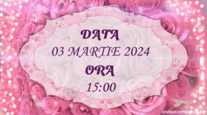 Invitatie video fete adolescente sau femei cu tematica flori trandafiri B24 - Img 4