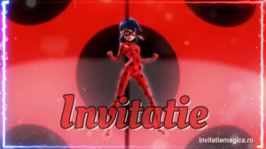 Invitatie Video Miraculous Buburuza si Motan Noir cod MIR07