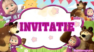 Invitatie video personalizata cu tematica Masha si Ursul cod MU03