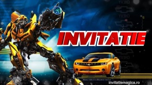 Invitatie video personalizata cu tematica Transformers, roboti cod TRA04