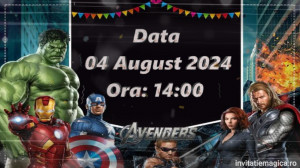 Invitatie Video tematica Avengers Marvel cod AVE01 - Img 3