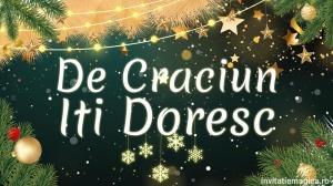 Felicitare cu tematica de Craciun Gratuita sau personalizata CF33