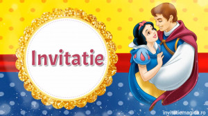 Invitatie Alba ca Zapada si cei sapte pitici cod AZ03