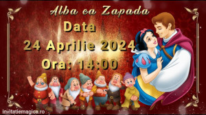 Invitatie Alba ca Zapada si cei sapte pitici cod AZ06 - Img 5
