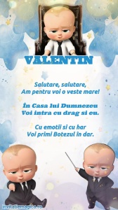 Invitatie Video Botez tematica BABY BOSS pentru Baieti cod BOSS10