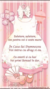 Invitatie Video Botez tematica pentru Fete cod BTP15