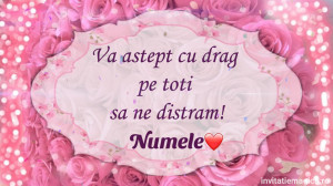 Invitatie video fete adolescente sau femei cu tematica flori trandafiri B24 - Img 5