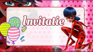 Invitatie Video Miraculous Buburuza si Motan Noir cod MIR02