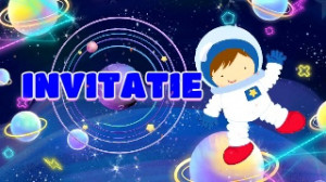 Invitatie Video pentru petreceri cu tematica Astronaut, Spatiu Planete cod AS03
