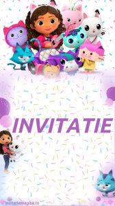 Invitatie video personalizata cu tematica Gabby’s Dollhouse cod GDH09