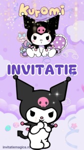 Invitatie video personalizata cu tematica Kuromi cod KRM01