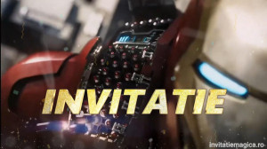 Invitatie Video tematica IronMan cod IRO04