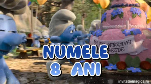 Invitatie Video tematica Strumfii cod STR02 - Img 2
