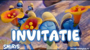 Invitatie Video tematica Strumfii cod STR04