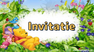 Invitatie Video tematica Winnie the Pooh cod WIN02