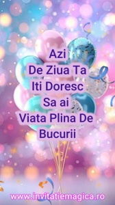 Felicitare Video cu tematica pentru FETE cod FELF01