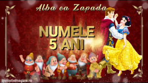Invitatie Alba ca Zapada si cei sapte pitici cod AZ06 - Img 6