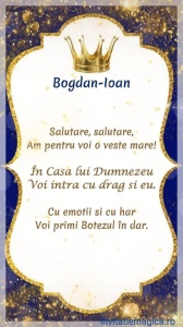 Invitatie Video Botez tematica pentru Baieti cod BTP66