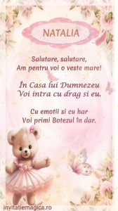 Invitatie Video Botez tematica pentru Fete cod BTP26