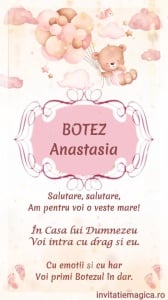 Invitatie Video Botez tematica pentru Fete cod BTP46