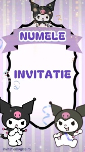 Invitatie video personalizata cu tematica Kuromi cod KRM02