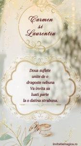 Invitatie video personalizata pentru Nunta cod NUN18