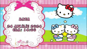 Invitatie Video tematica Hello Kitty cod HK01 - Img 5