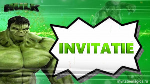 Invitatie Video tematica Hulk cod hulk02